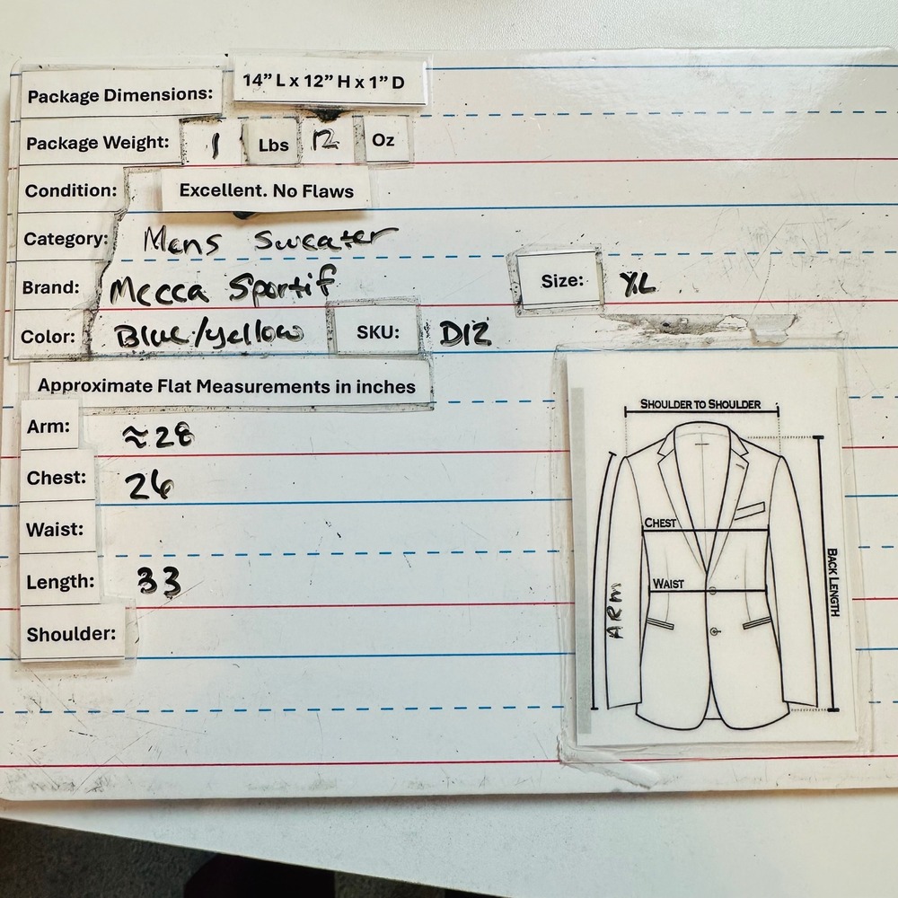 Mecca‎ vintage Mens XL Greek Key Aztec Print Knit Sweater - Picture 10 of 11